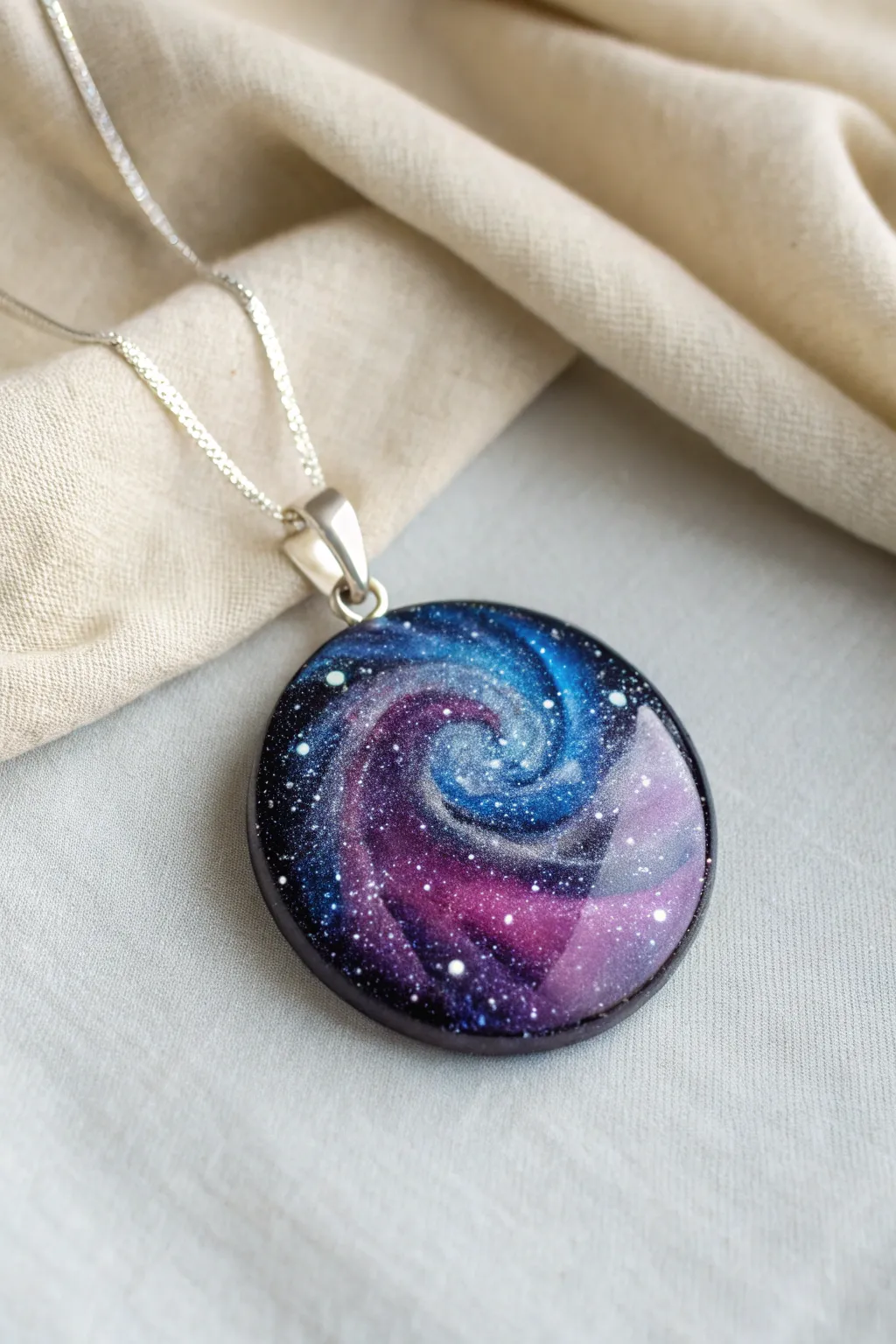 Wear the universe with a touch of elegance: Mystical Galaxy Pendant.