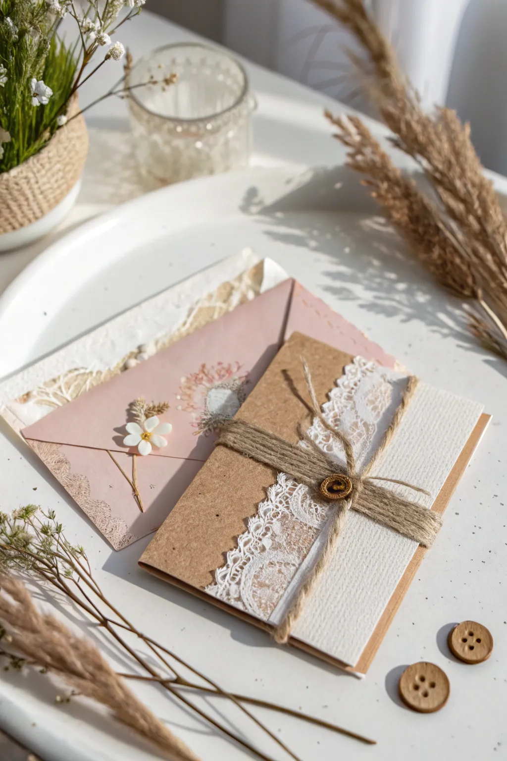 Craft a story with textures: Discover the art of mixed media for a unique Galentine's Day card.