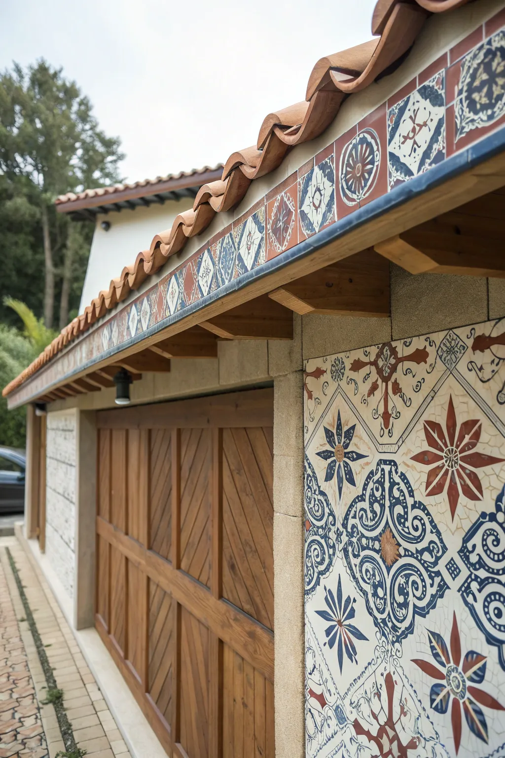 Elevate your garage with a touch of Mediterranean elegance.