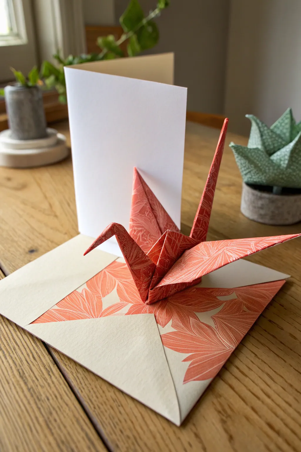 A touch of elegance and care: An origami masterpiece for heartfelt wishes.