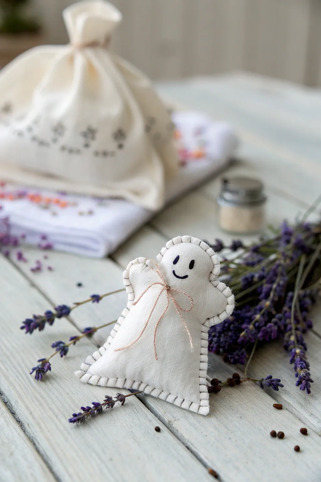 Embrace simplicity with these charming lavender-filled ghost sachets—perfect for adding a touch of whimsy and fragrance to your space!