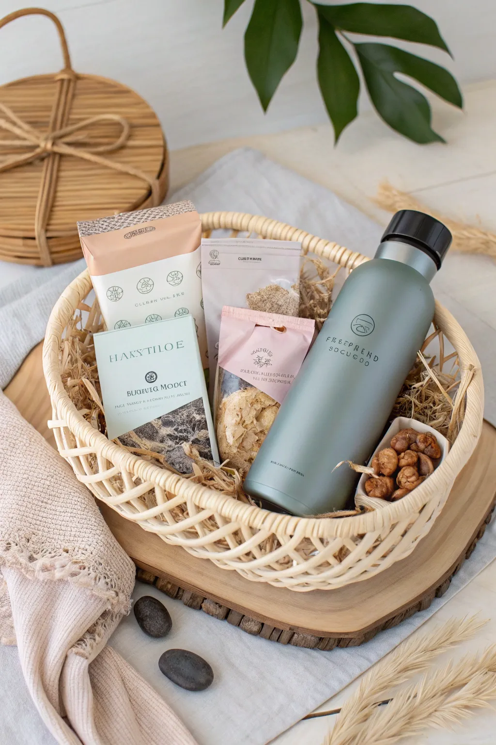 Curate the perfect gift for the fitness fanatic in your life with this minimalist-inspired basket of essentials.