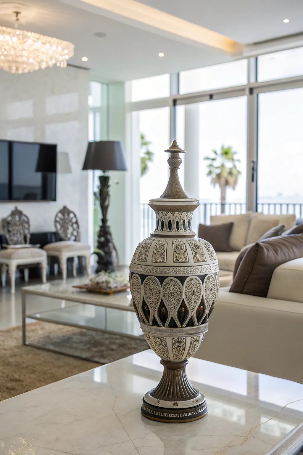 Unique home decor pieces add personality to their living space.