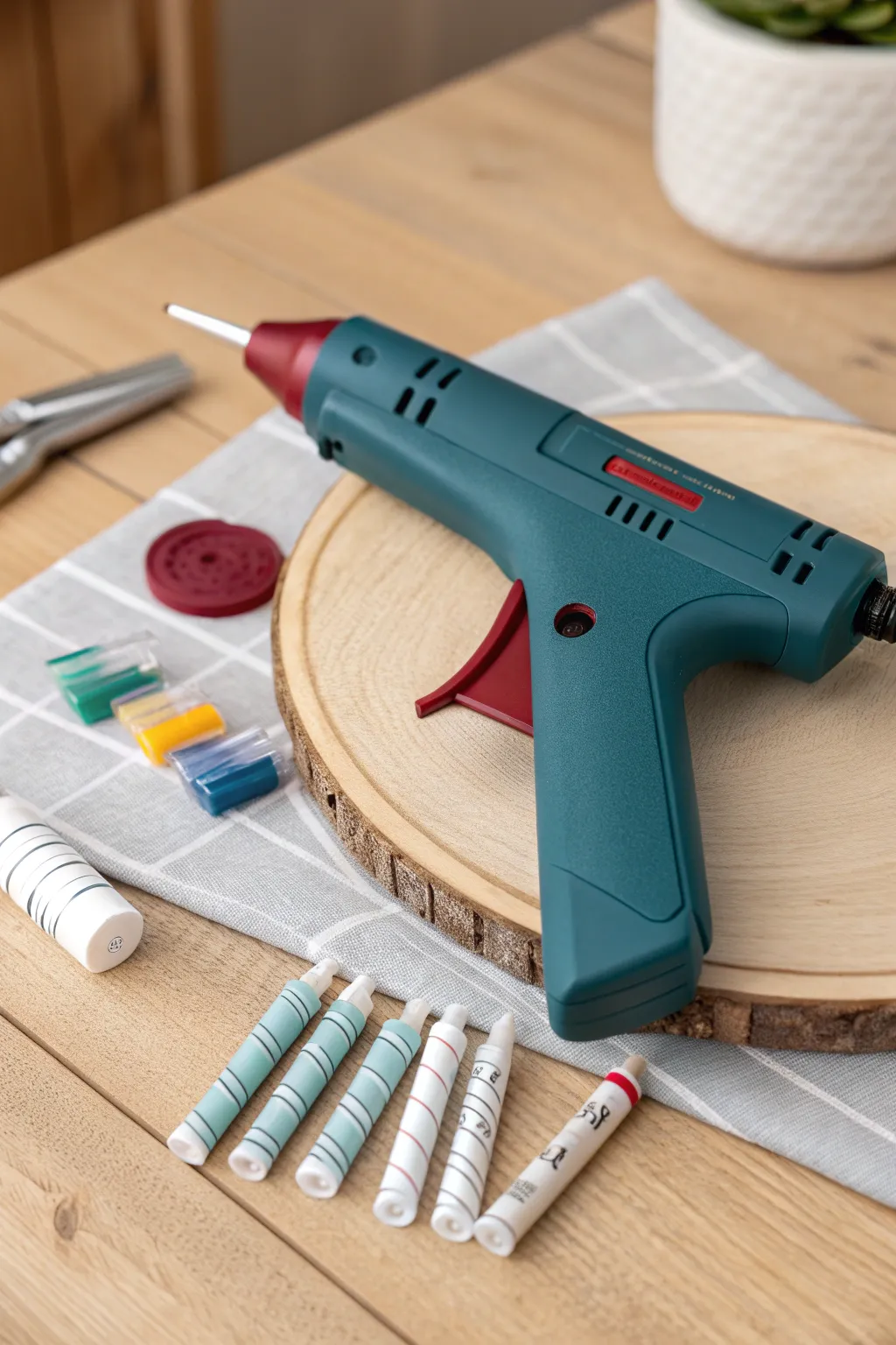 Elevate your crafting experience with this chic and versatile glue gun kit, a must-have for any creative soul.