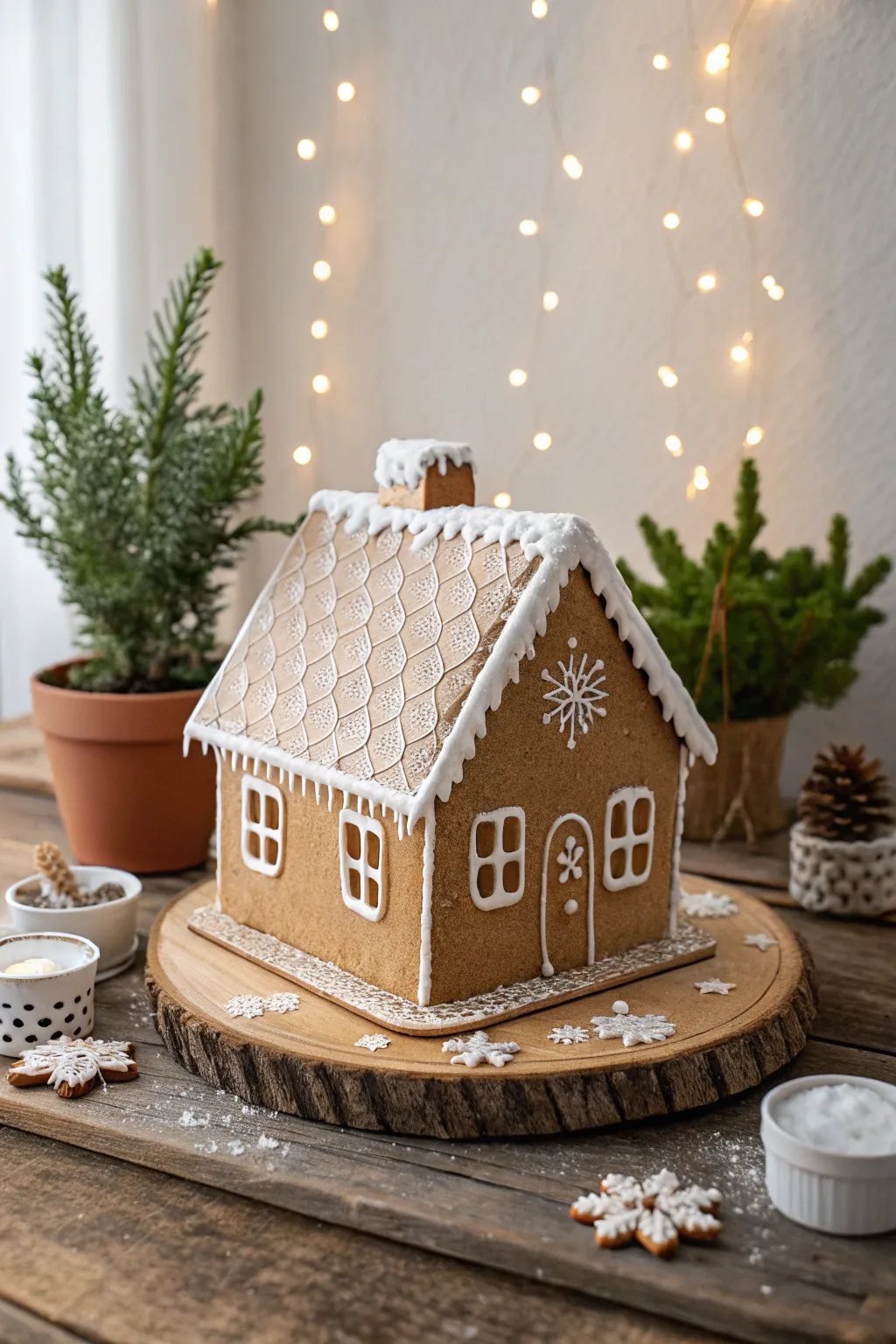 Transform your holiday decor with a minimalist boho gingerbread house that brings warmth and charm to your home.