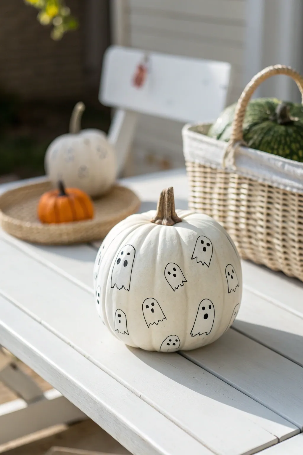 Elevate your Halloween decor with charming mini ghost pumpkins for a spooky yet chic touch!