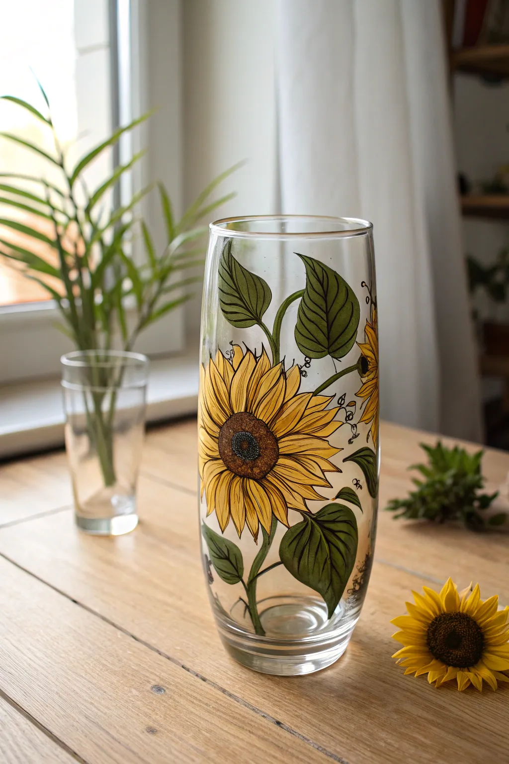 Capture the essence of summer with this stunning sunflower glassware—sunshine in your hand.