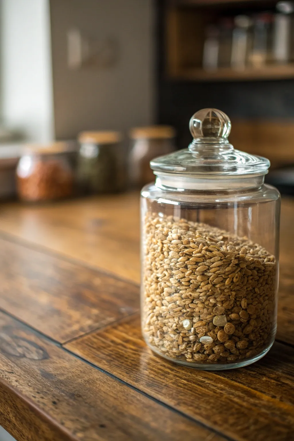 Showcase your grains in style with sleek, sealed glass jars—where functionality meets elegance.