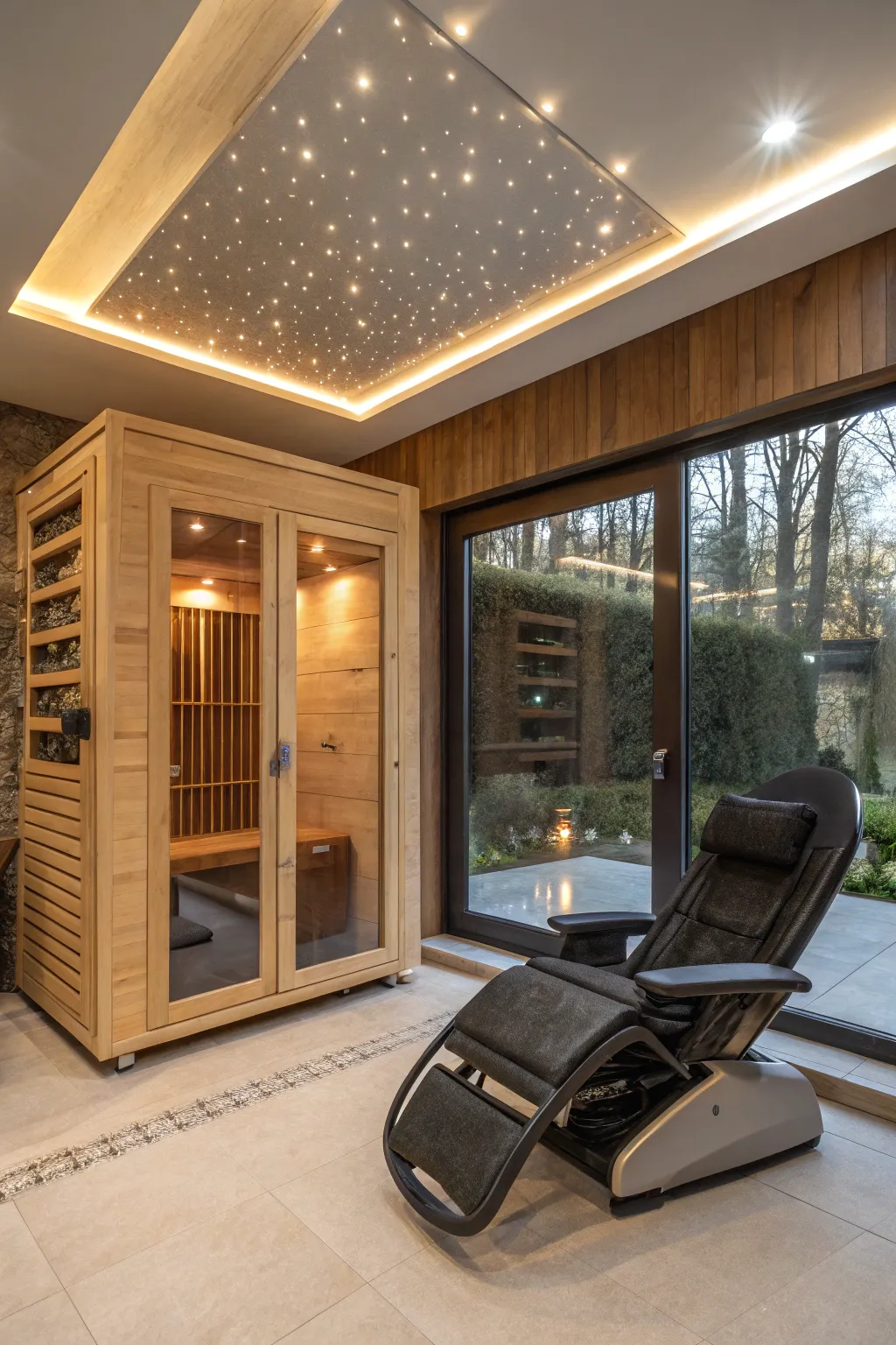 Spa features provide relaxation and luxury after workouts.