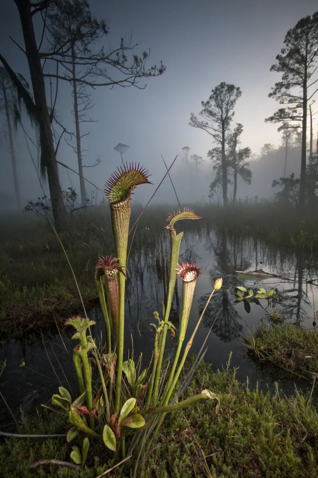 Surprise guests with carnivorous plant props.