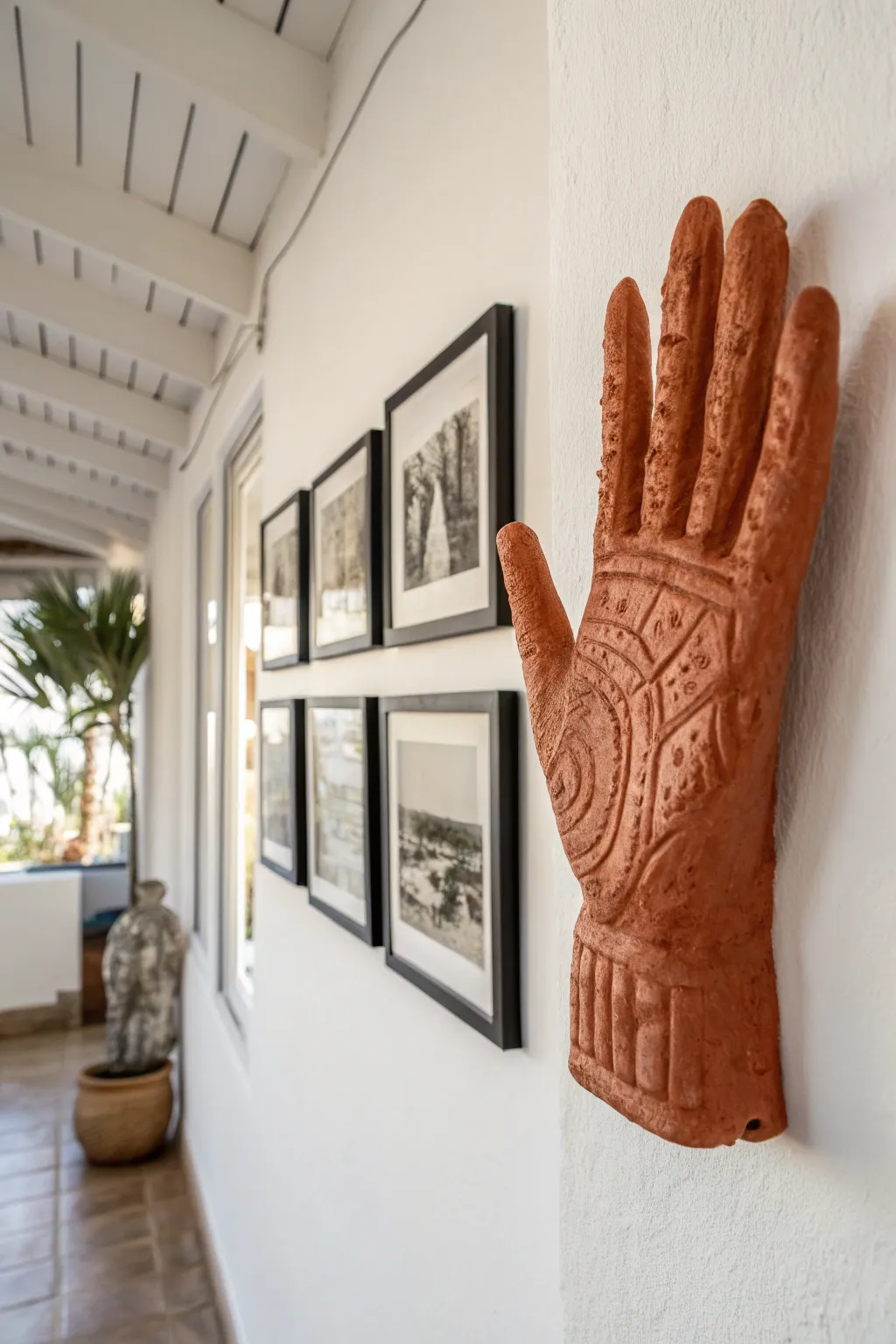 Crafted elegance meets minimalist charm—create a bold statement with hand-cast wall art.