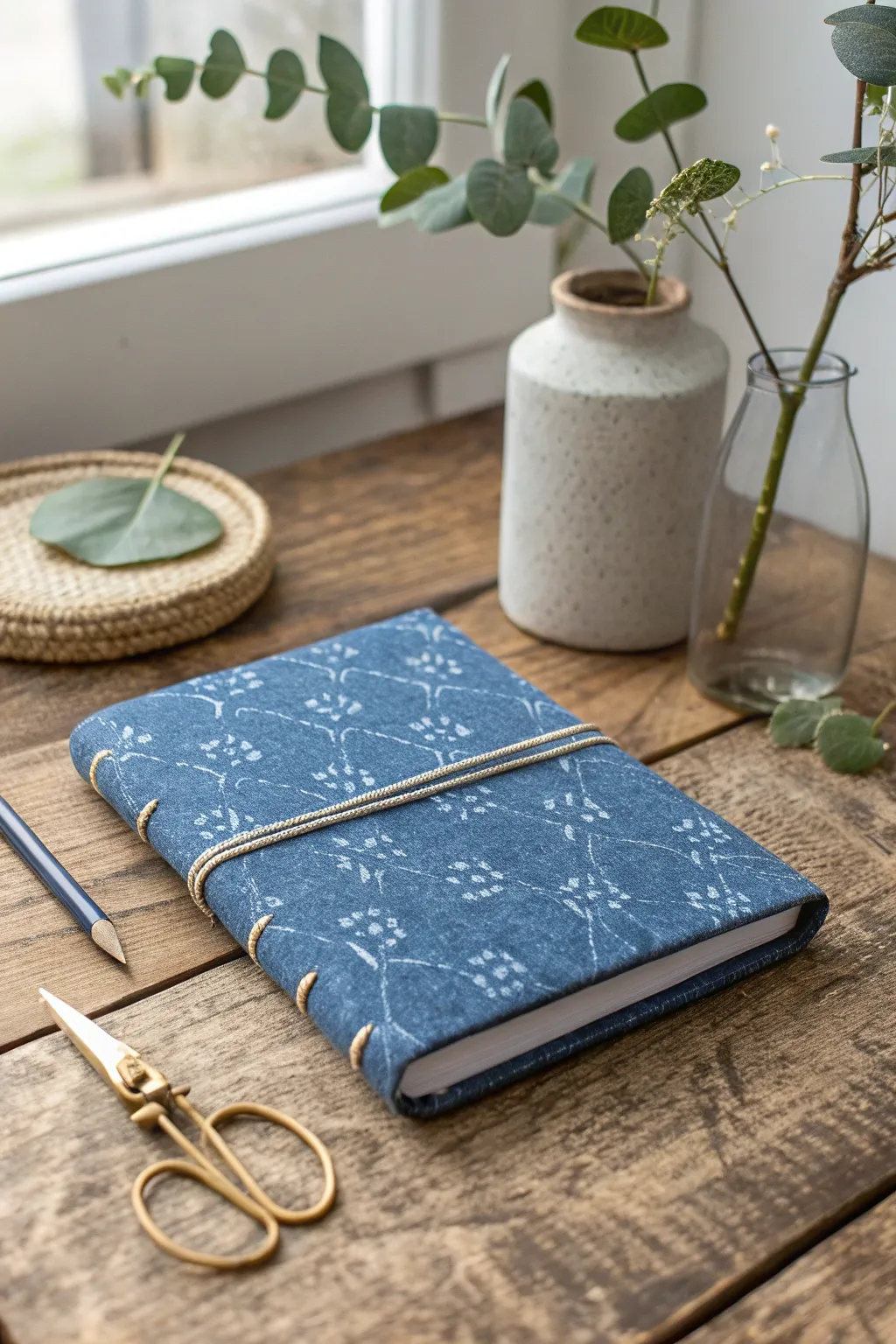 Elevate your gift-giving with a touch of handmade elegance. This fabric-covered notebook is perfect for those who cherish simplicity and artisanal charm.