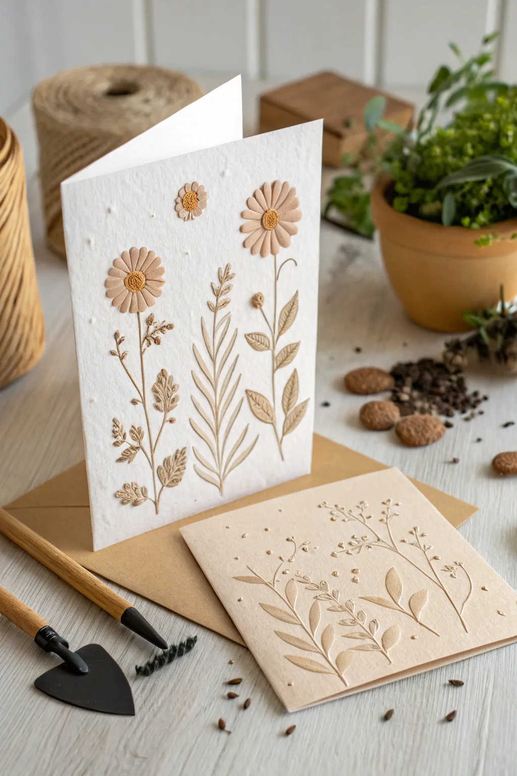 Plantable seed paper card: a gift of blooming memories for gardening-loving grandparents.