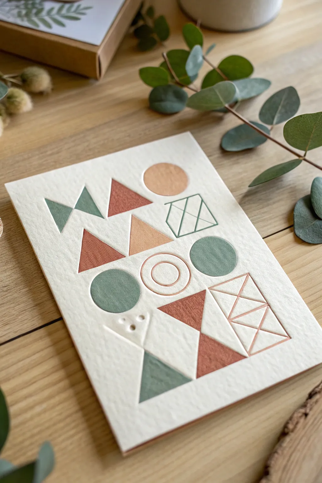 Celebrate with style: A contemporary geometric birthday card that speaks the language of minimalist elegance.