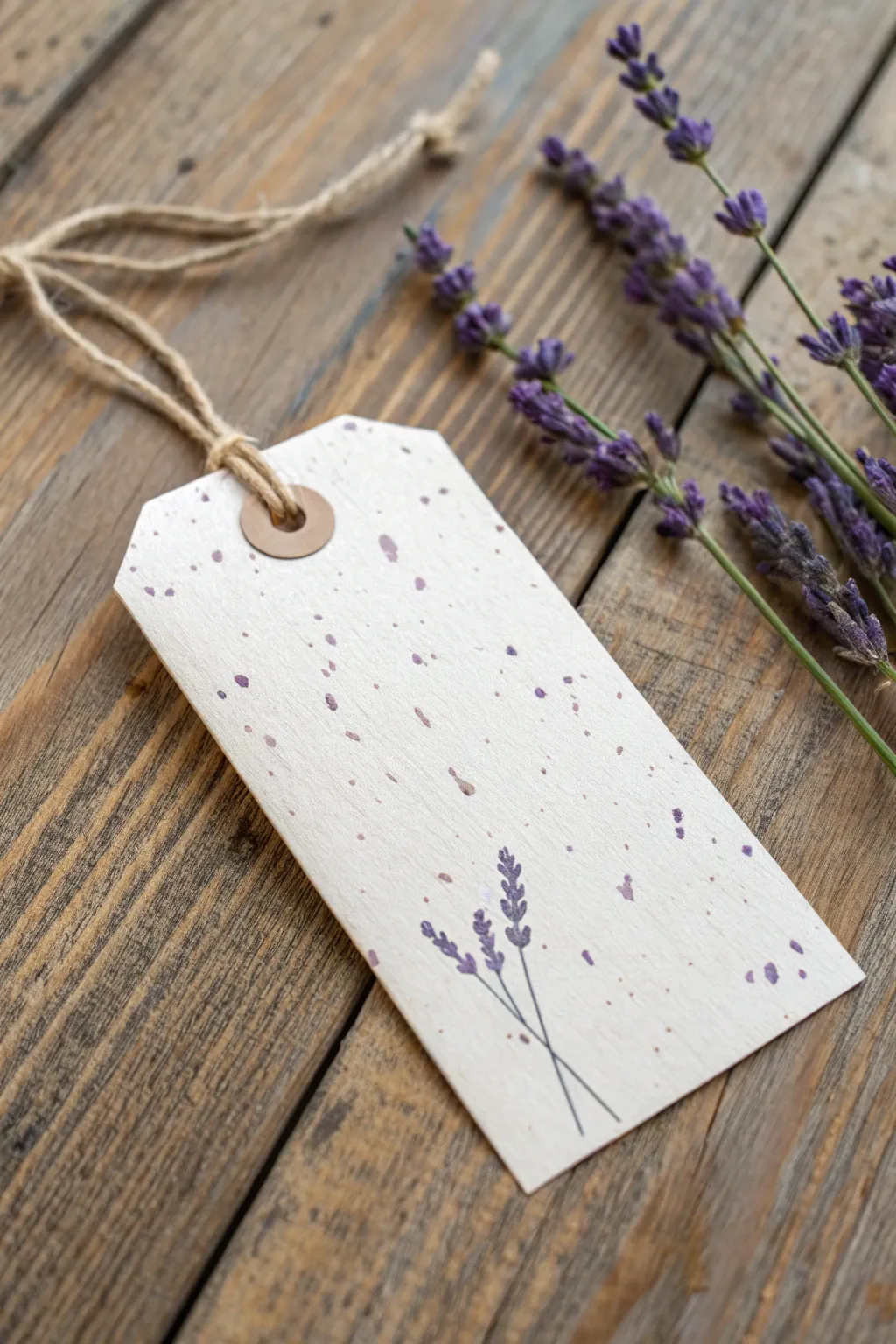 Elevate your senses with the perfect blend of simplicity and aroma: scented hang tags infused with lavender.