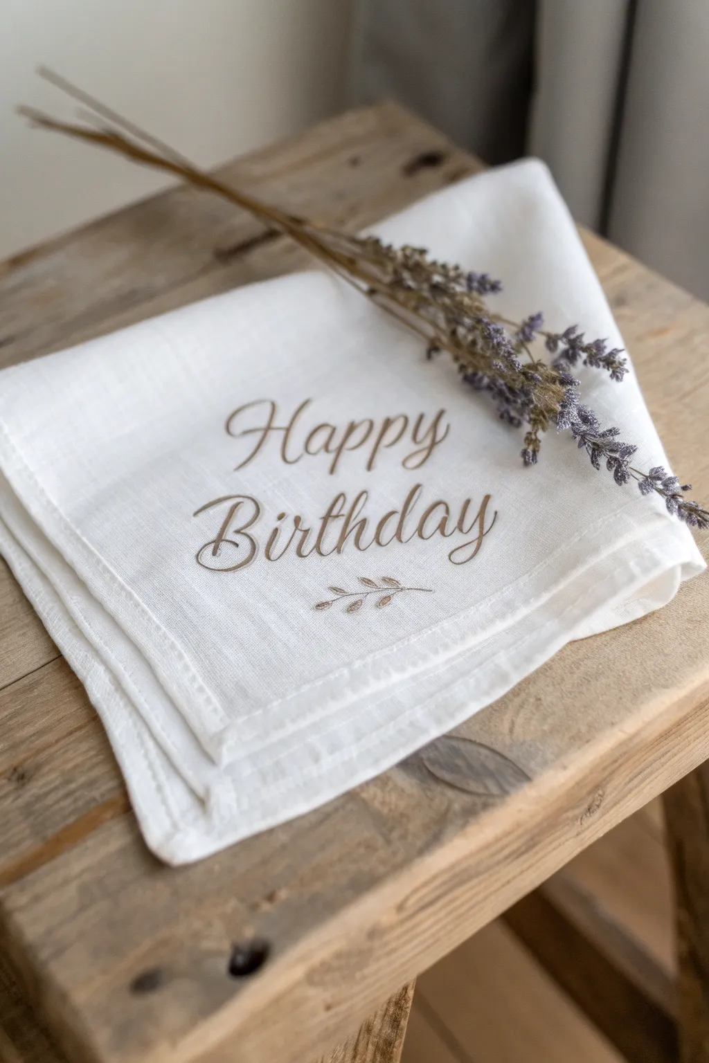Embrace the art of hand-lettering on fabric for a personal, charming birthday gift.