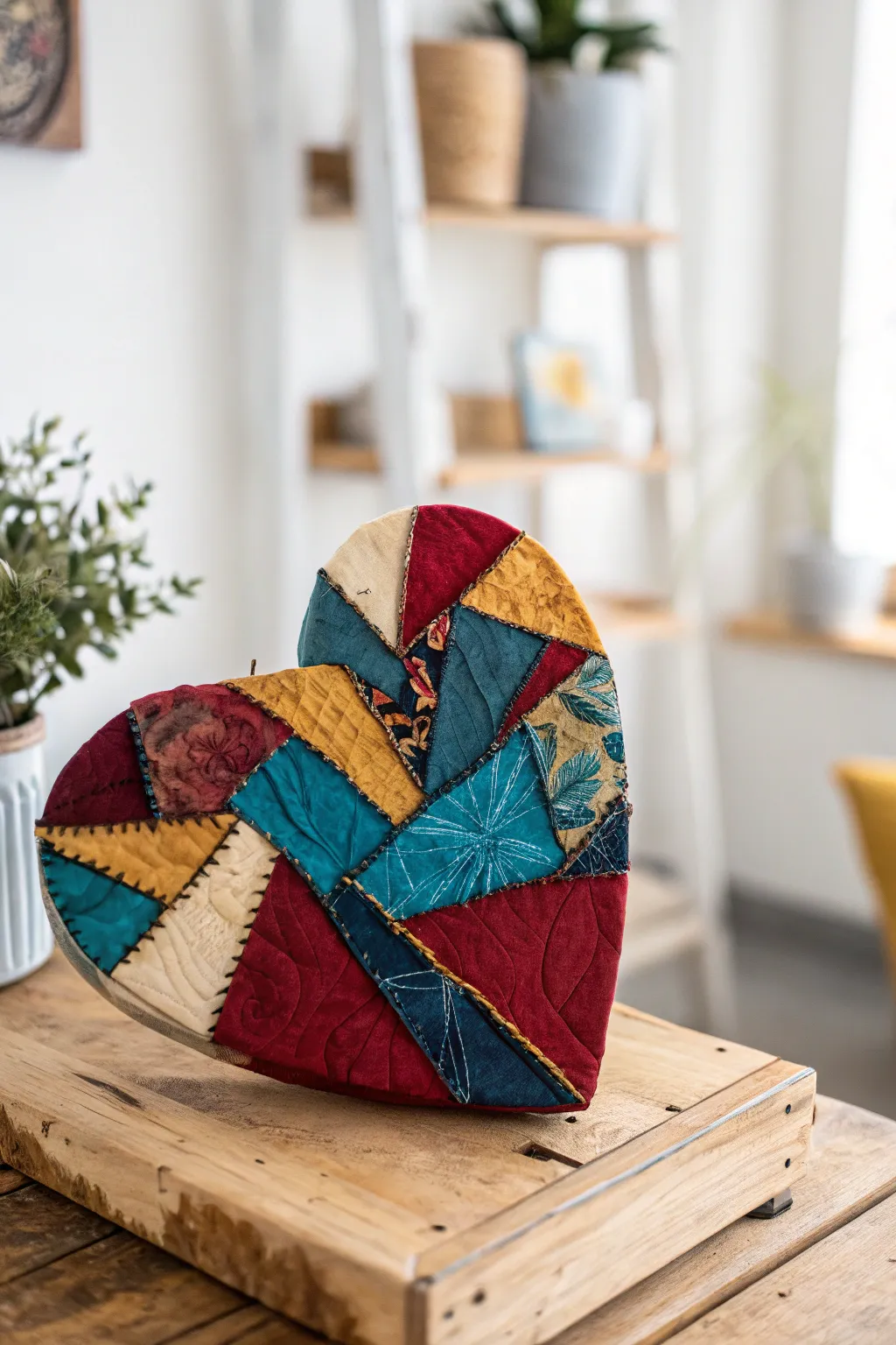 Craft a heart full of stories with a vibrant collage canvas, perfect for adding a touch of boho charm to your space!