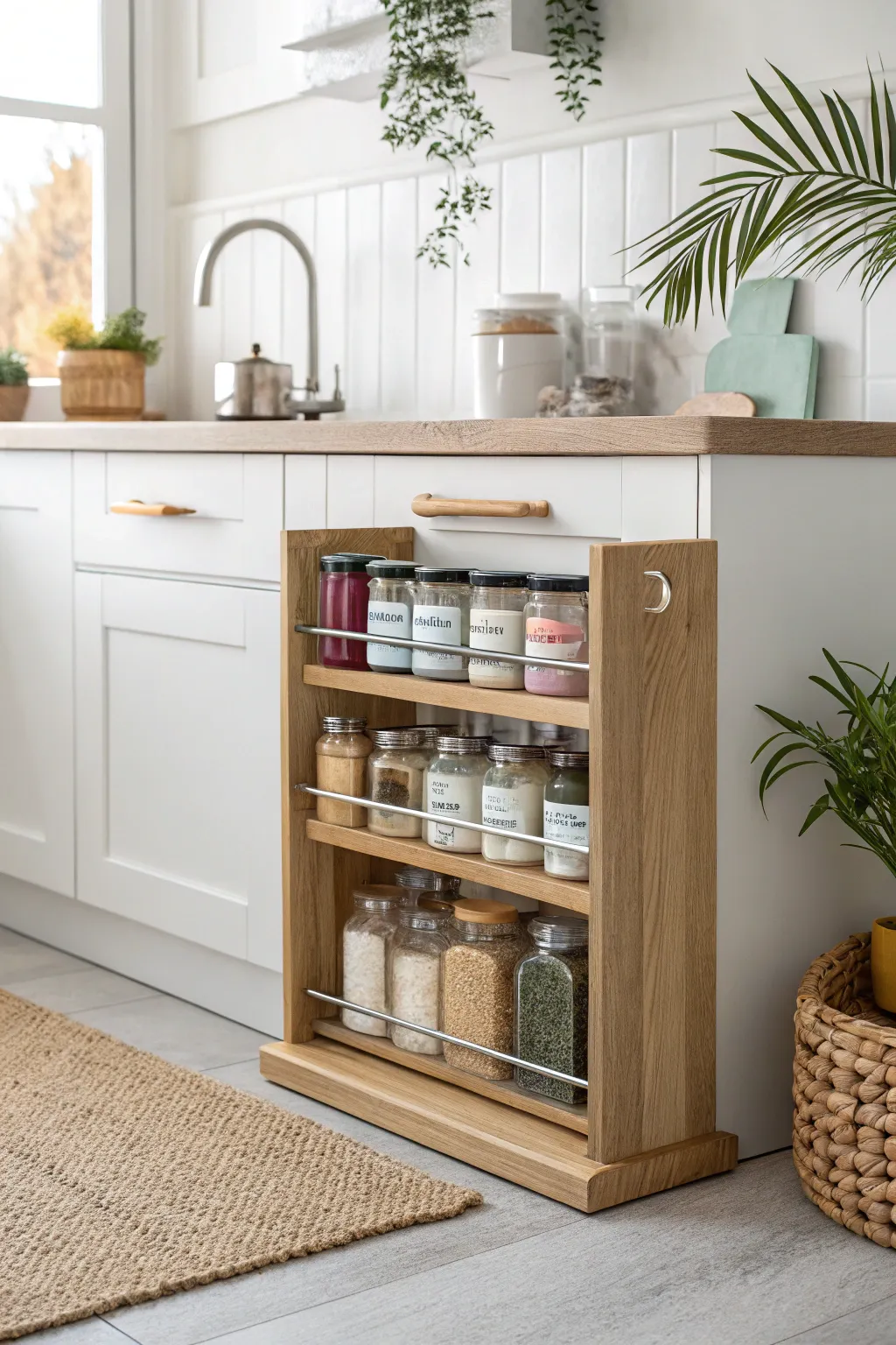Transform your kitchen with this sleek, expandable spice rack—where functionality meets Scandinavian elegance!