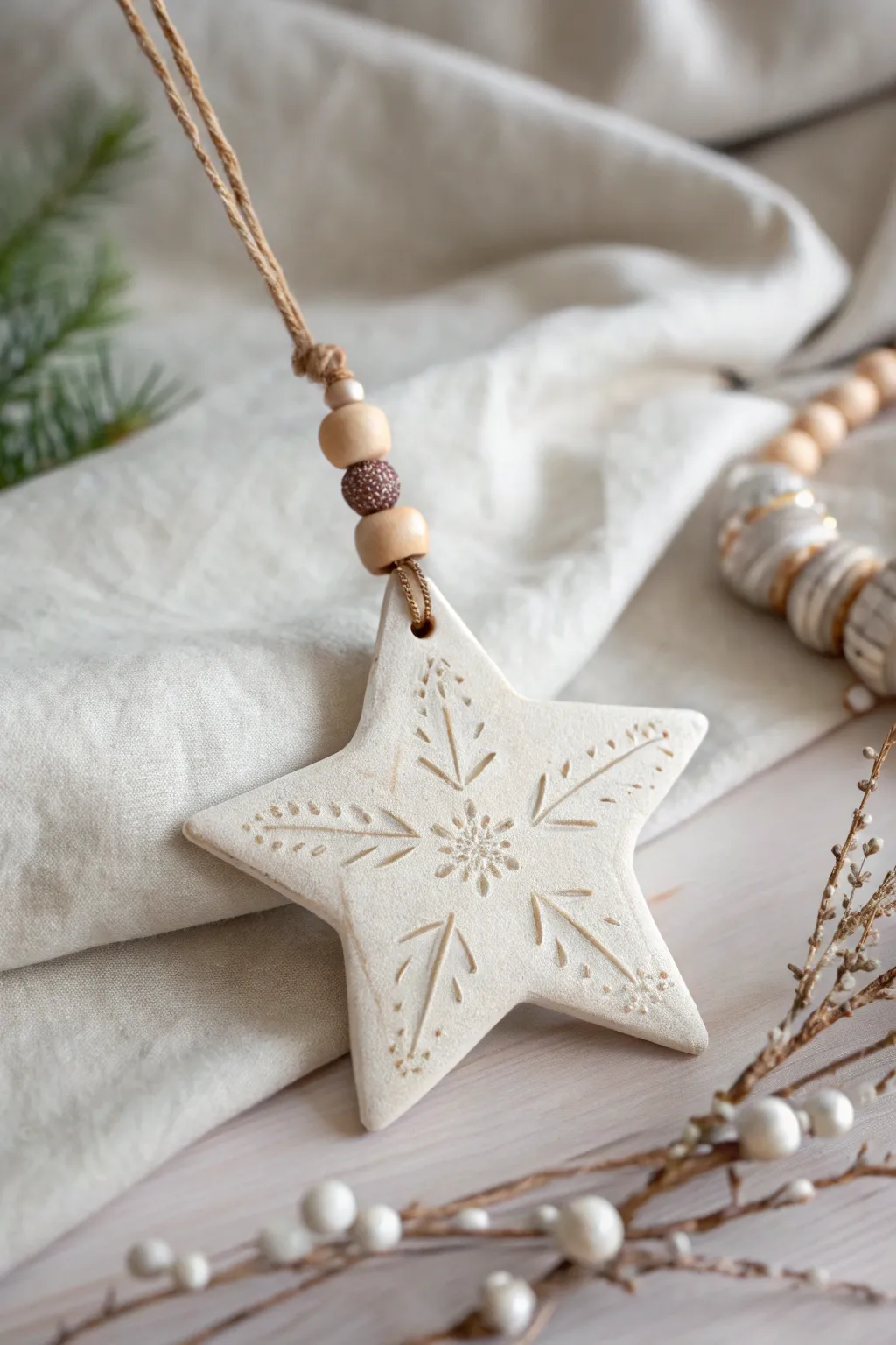 Elevate your holiday decor with handcrafted clay star ornaments, where simplicity meets elegance.