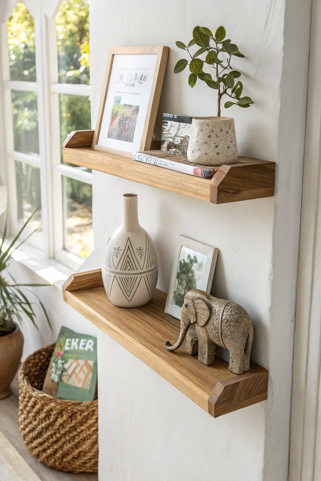 Elevate your space with a DIY floating shelf, perfect for showcasing your cherished memories.