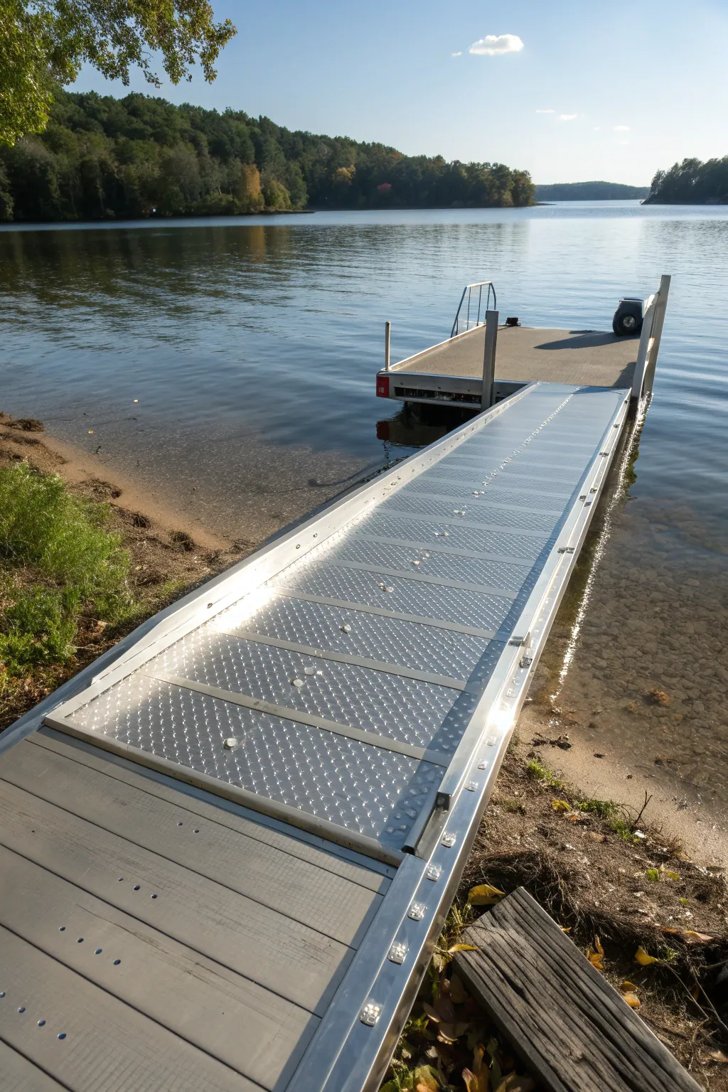 Embrace the elegance of craftsmanship with this durable aluminum boat ramp, perfect for your next DIY adventure.