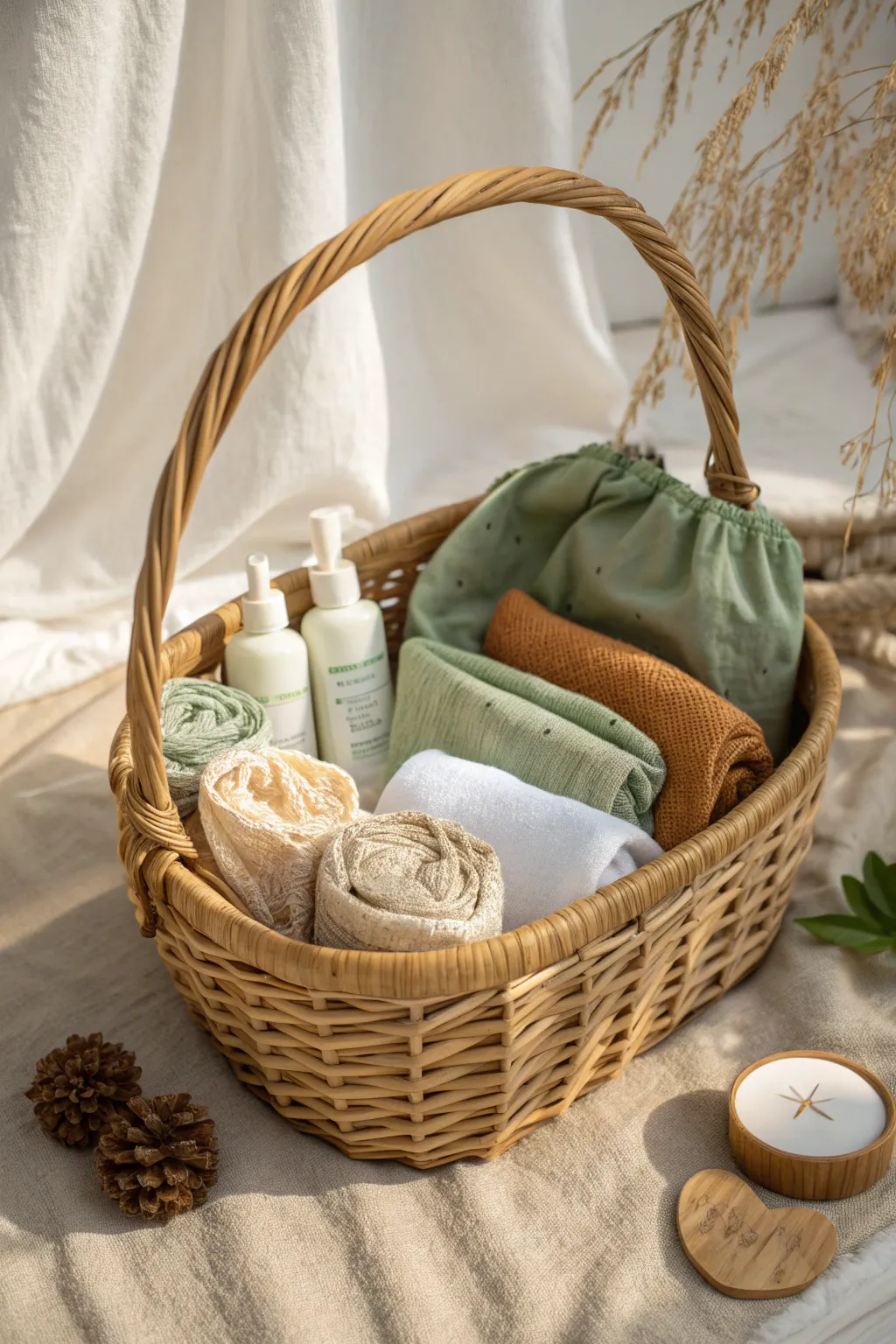 Gift the love of nature with our Eco-Friendly Baby Essentials basket, where sustainability meets style.