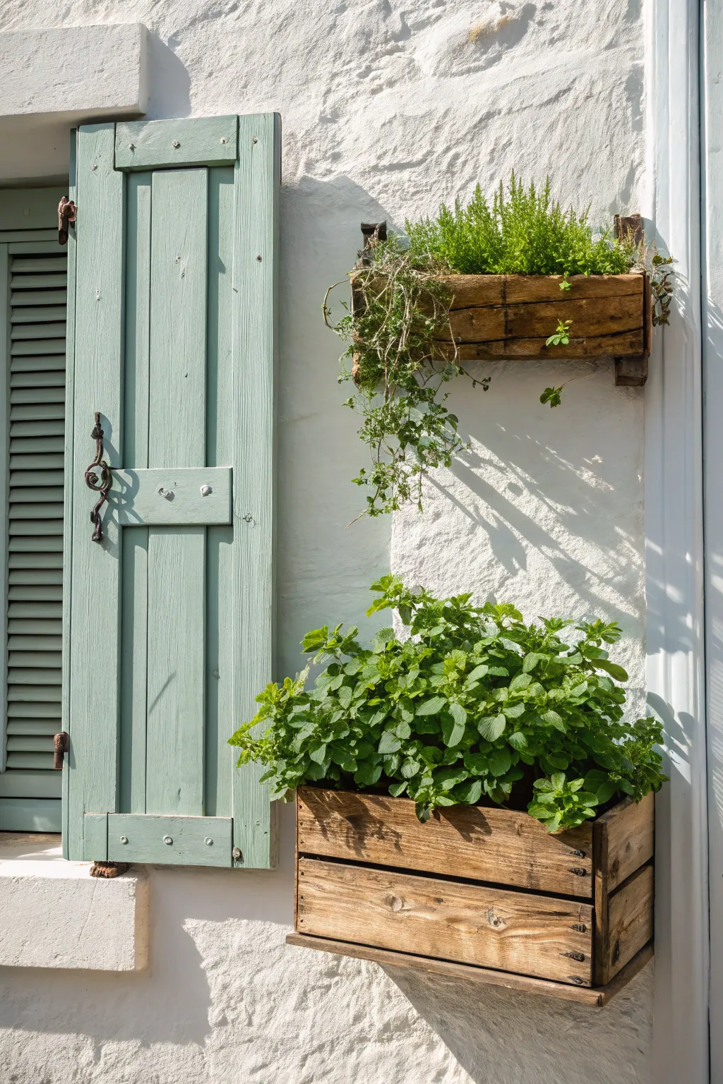 Bring nature to your windows with charming planter box shutters—where simplicity meets natural beauty!