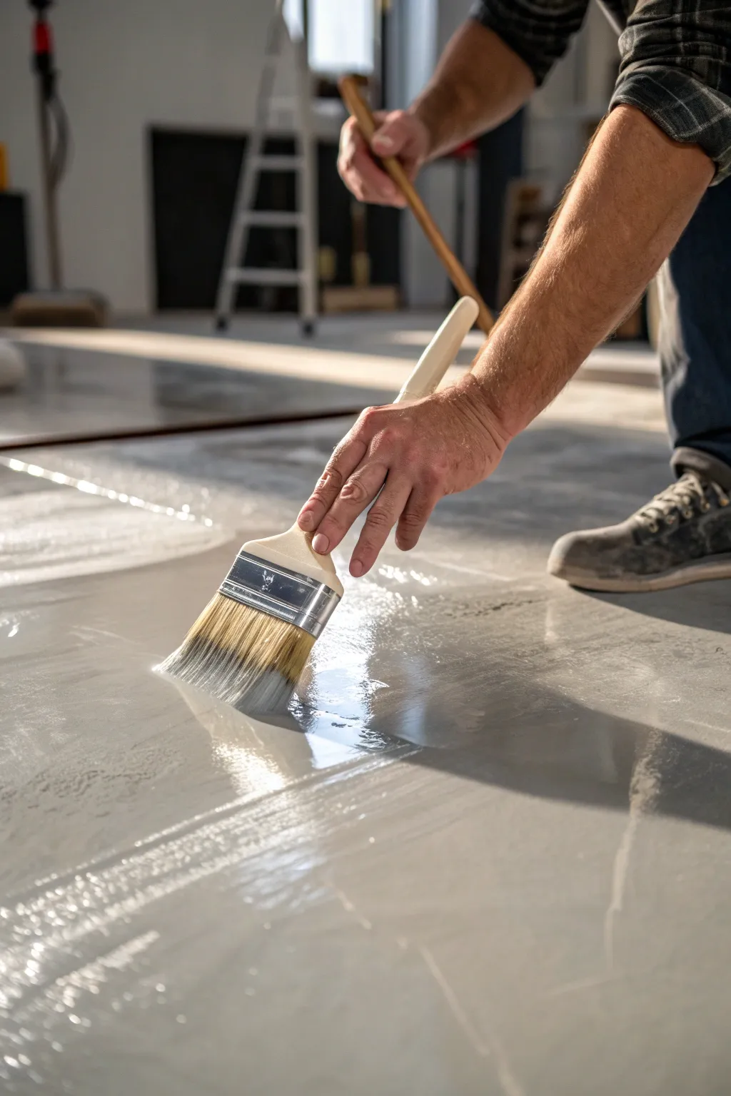 Eco-conscious craftsmanship: Elevate your concrete floors with sustainable sealing.