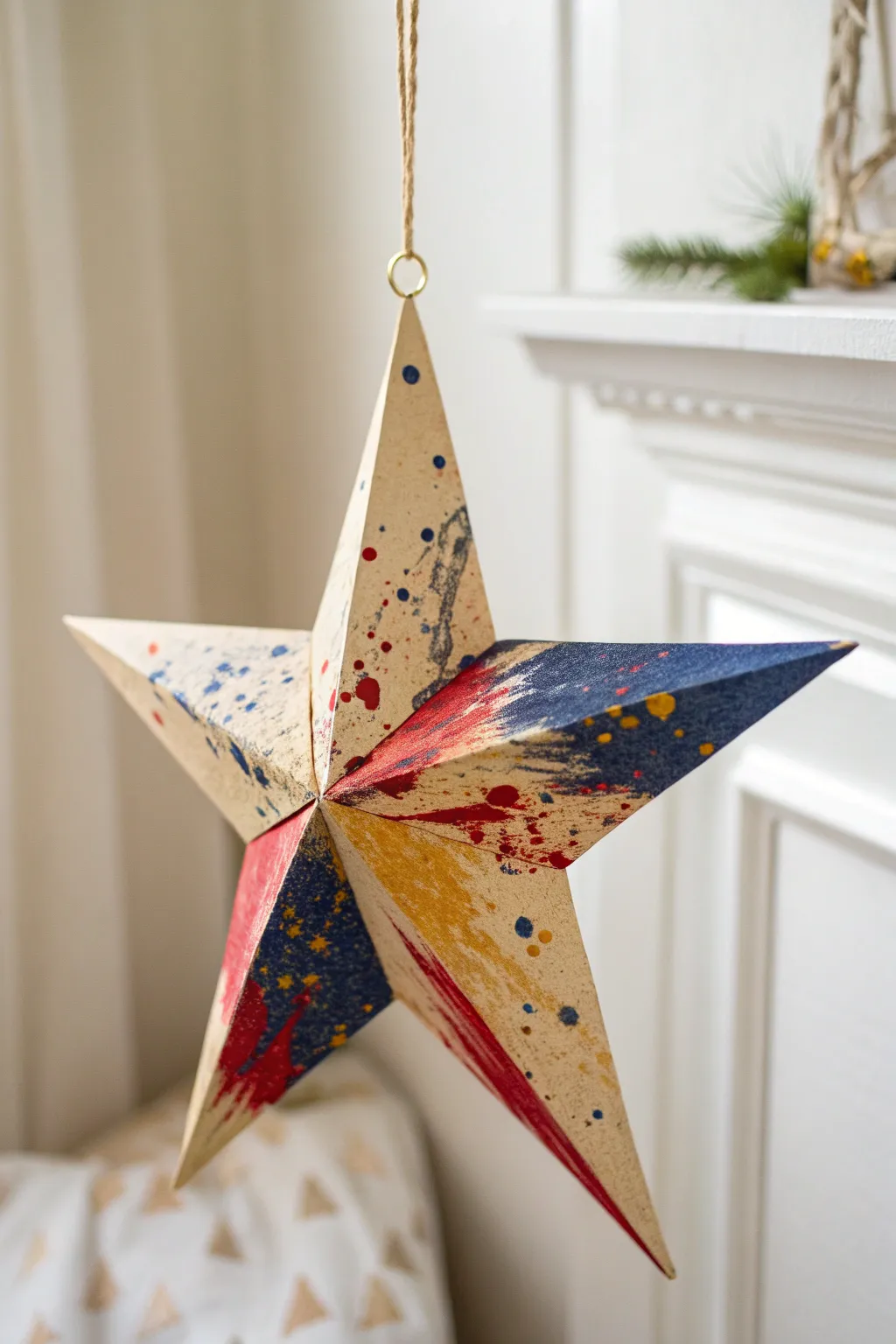 Unleash your creativity with these stunning paint-splattered paper stars—where simplicity meets vibrant artistry.