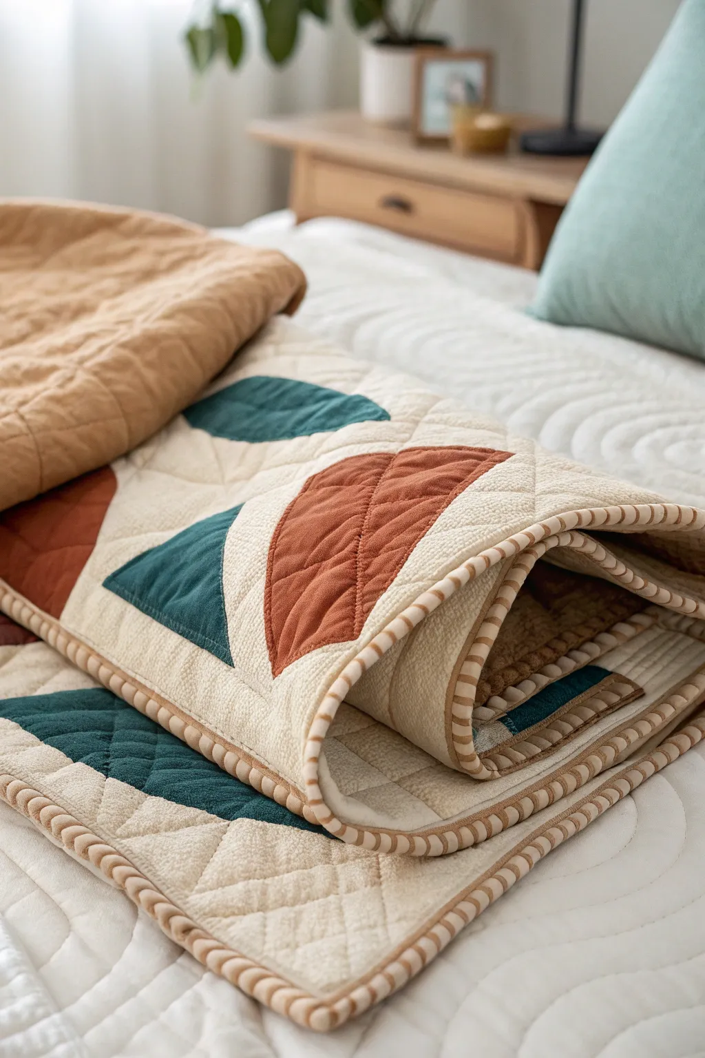 Discover the charm of hidden messages with a corner pocket label on your quilt.