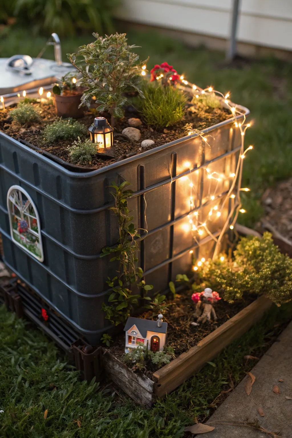 A touch of magic: Turn your garden into a fairy tale with a beautifully crafted IBC container transformation.