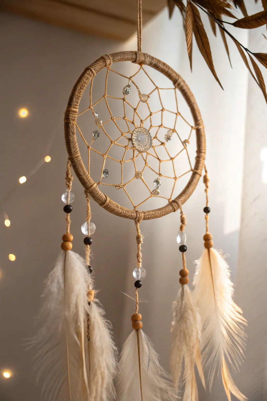 Elevate your space with this beaded beauty, a perfect blend of minimalism and bohemian charm.