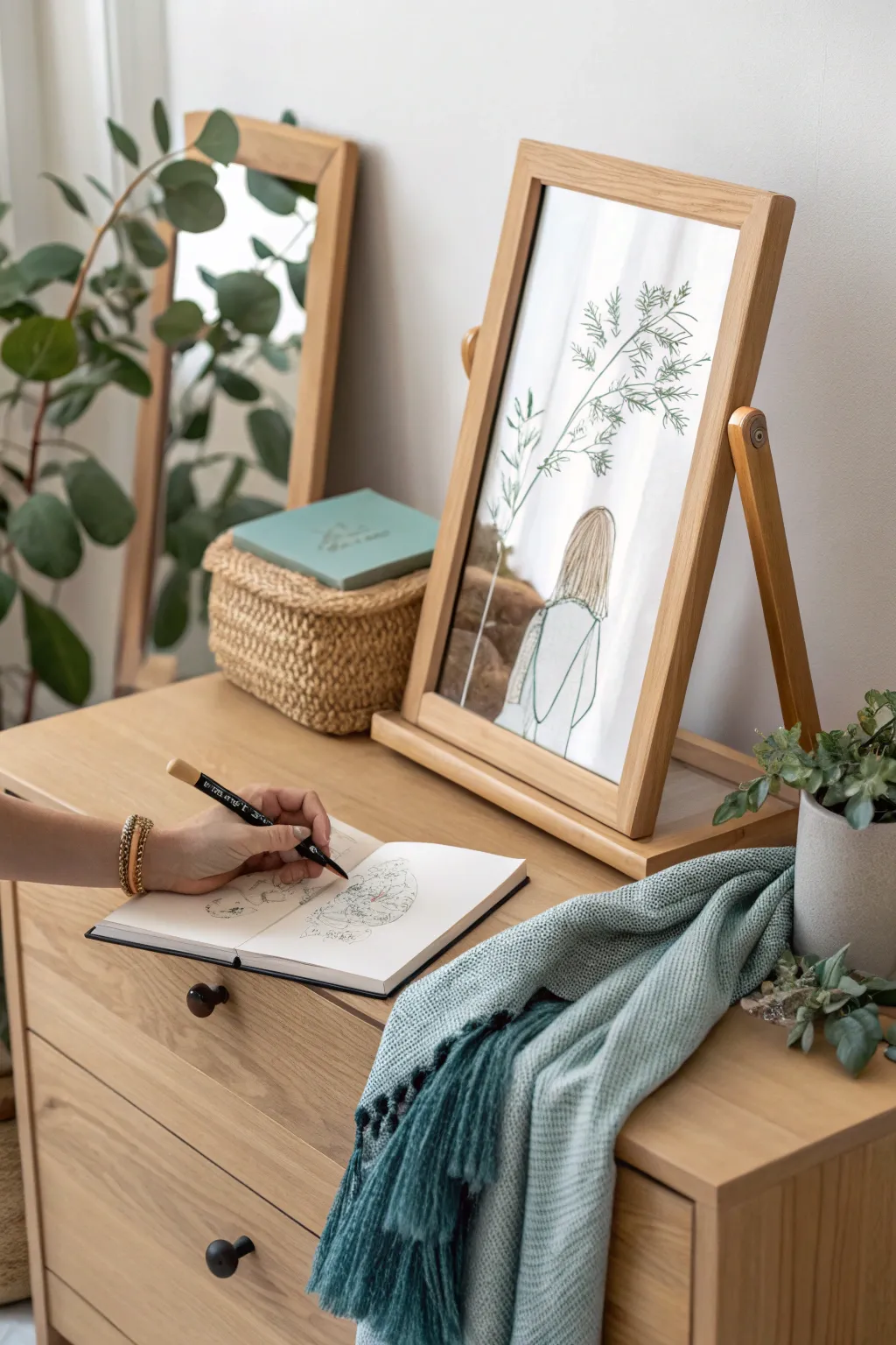 Embrace your reflection through art—capture the essence of self-love and understanding with every stroke.