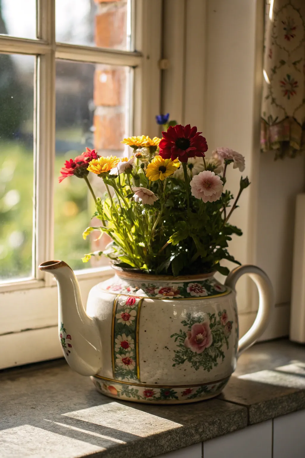 Repurpose vintage finds for unique planters.