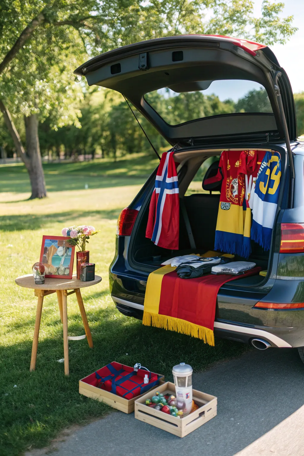 Unleash your team spirit with a minimalist twist! 🌟🚗 #TrunkOrTreat #SportsSpirit #MinimalistBoho