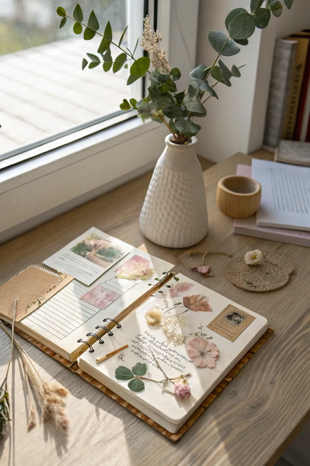 Capture your thoughts and moments in a collage of beauty and simplicity. 🌿📔 #JournalingIdeas #ScandiBoho