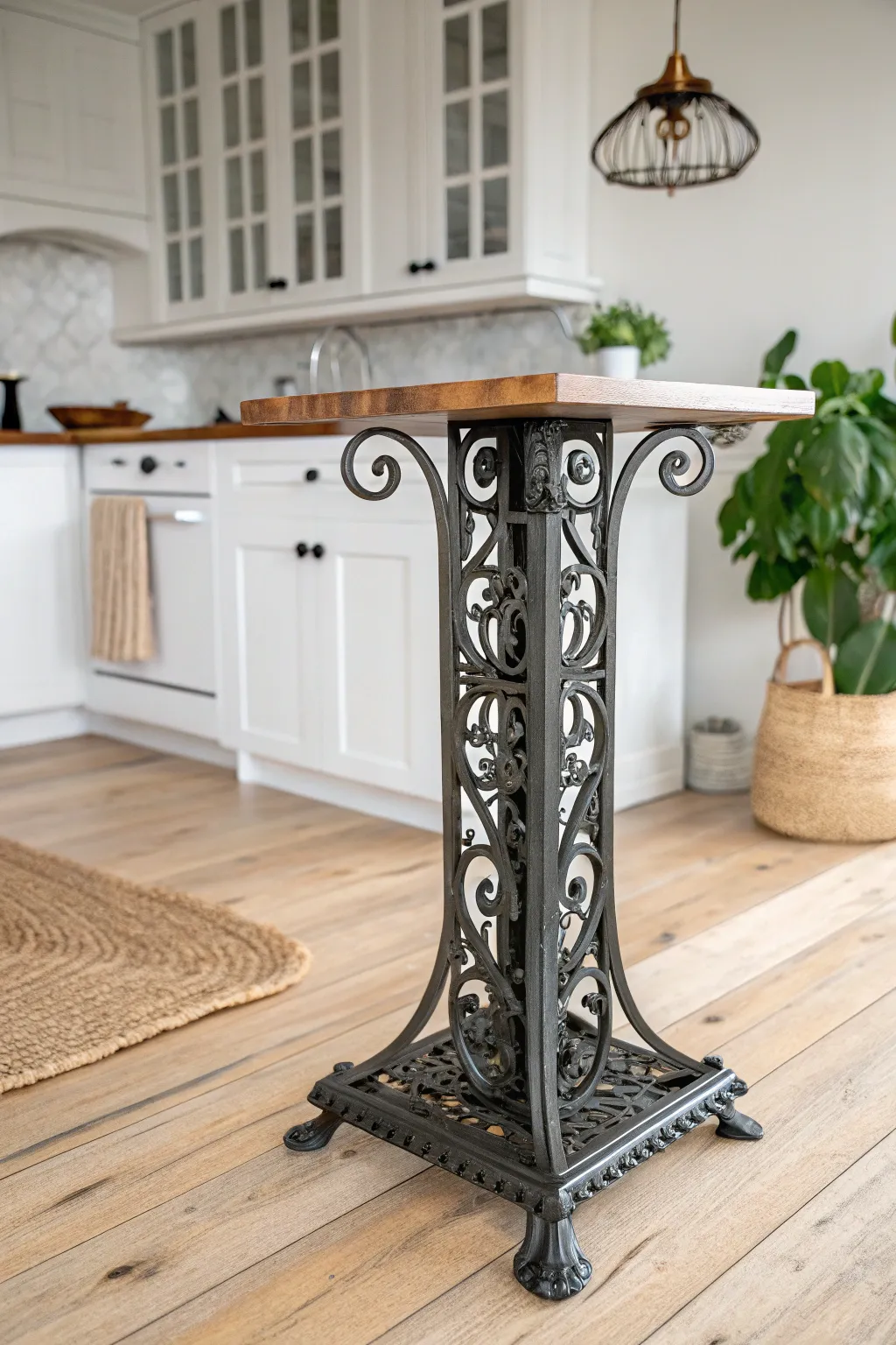 Elevate your kitchen with the timeless charm of vintage ironwork.