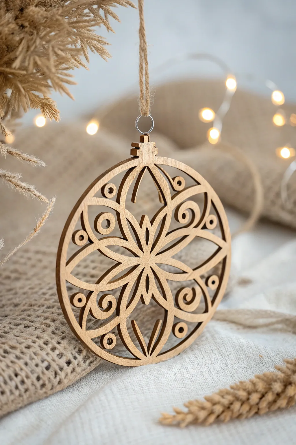Discover the beauty of abstract artistry with this exquisite laser-cut ornament, where modern design meets timeless craftsmanship.