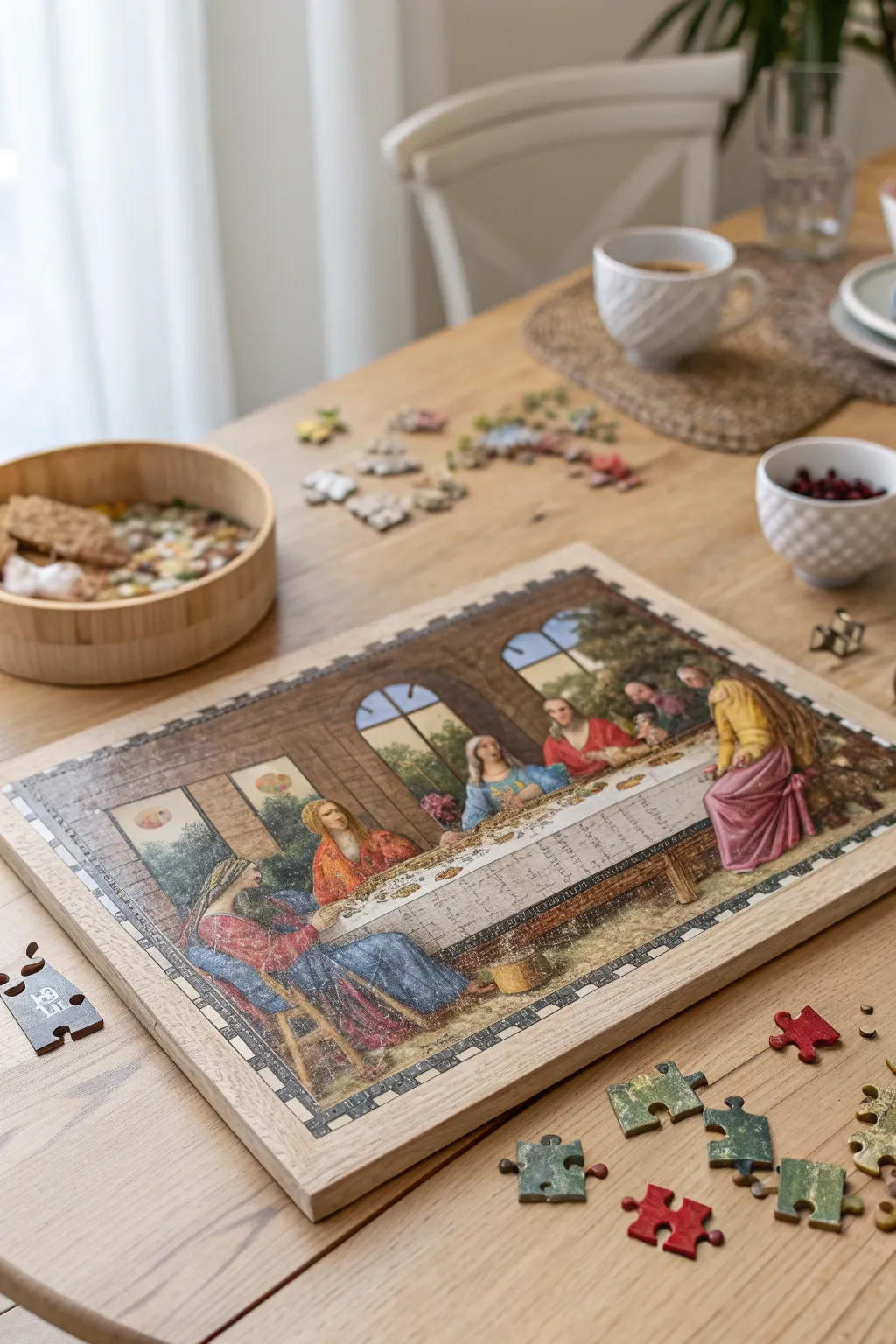 Piece together history with this beautifully crafted Last Supper puzzle, where simplicity meets vibrant artistry.