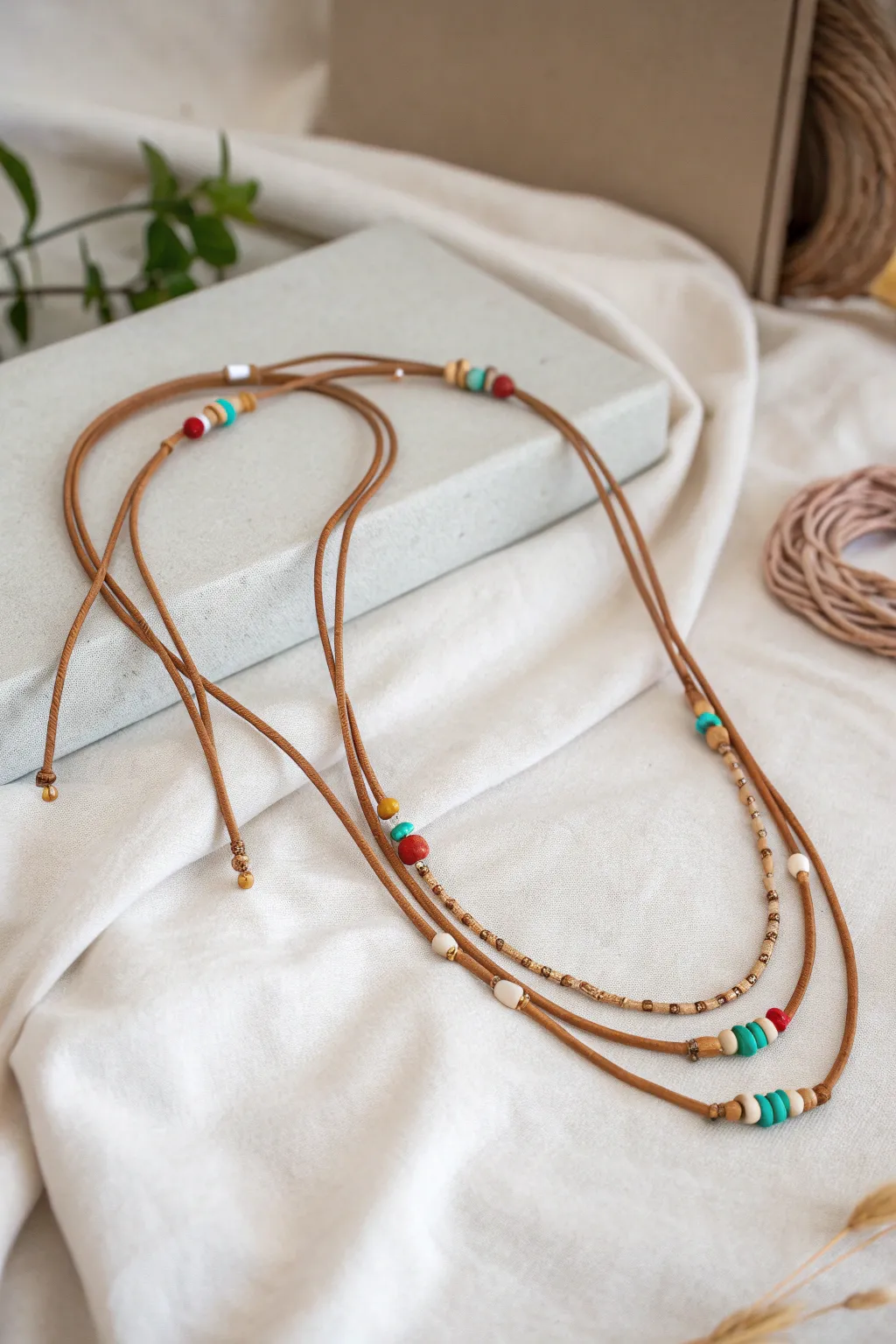 Elevate your style with a handcrafted leather wrap necklace, where minimalism meets bohemian charm.