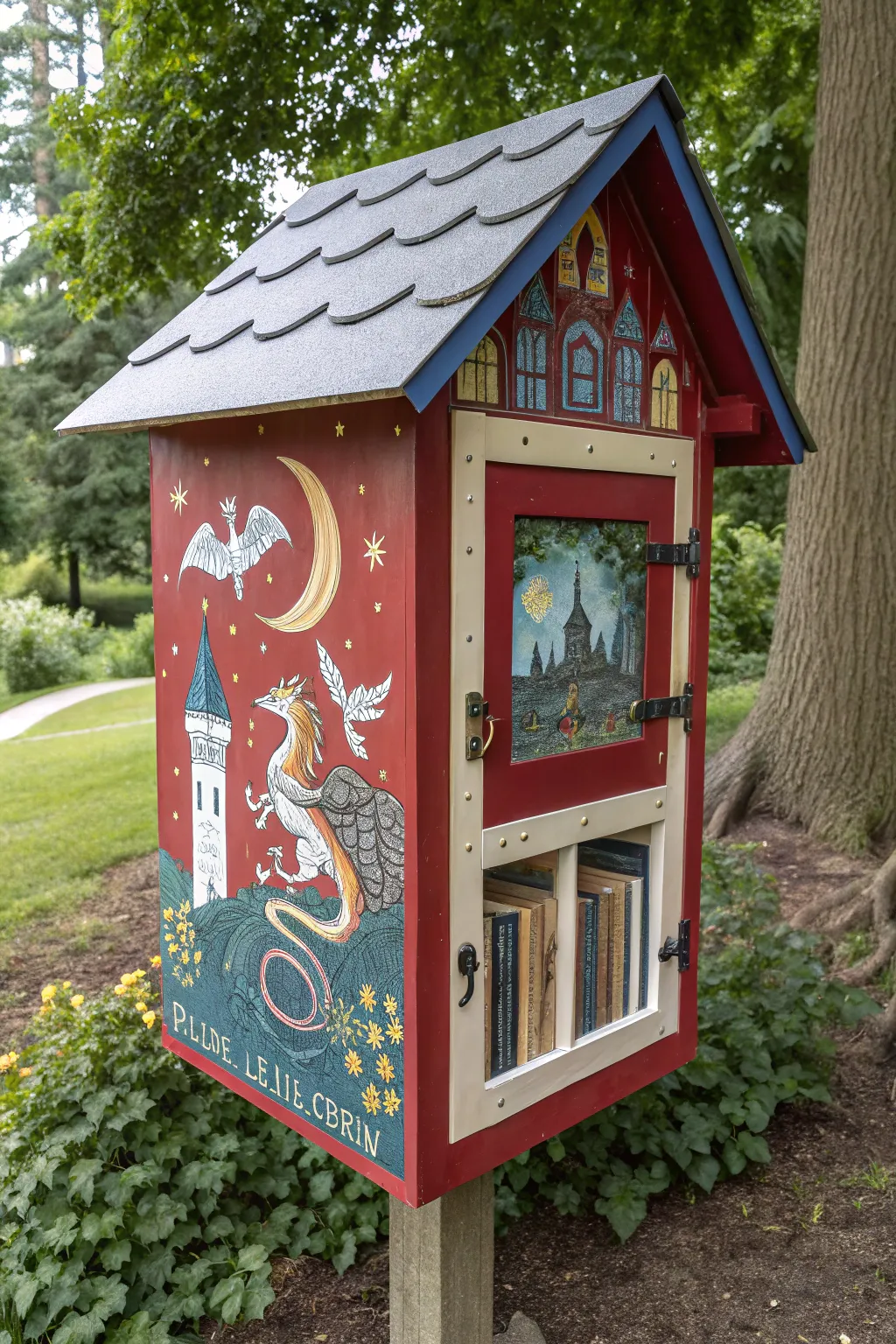 Enchant your neighborhood with a fairy tale fantasy library!