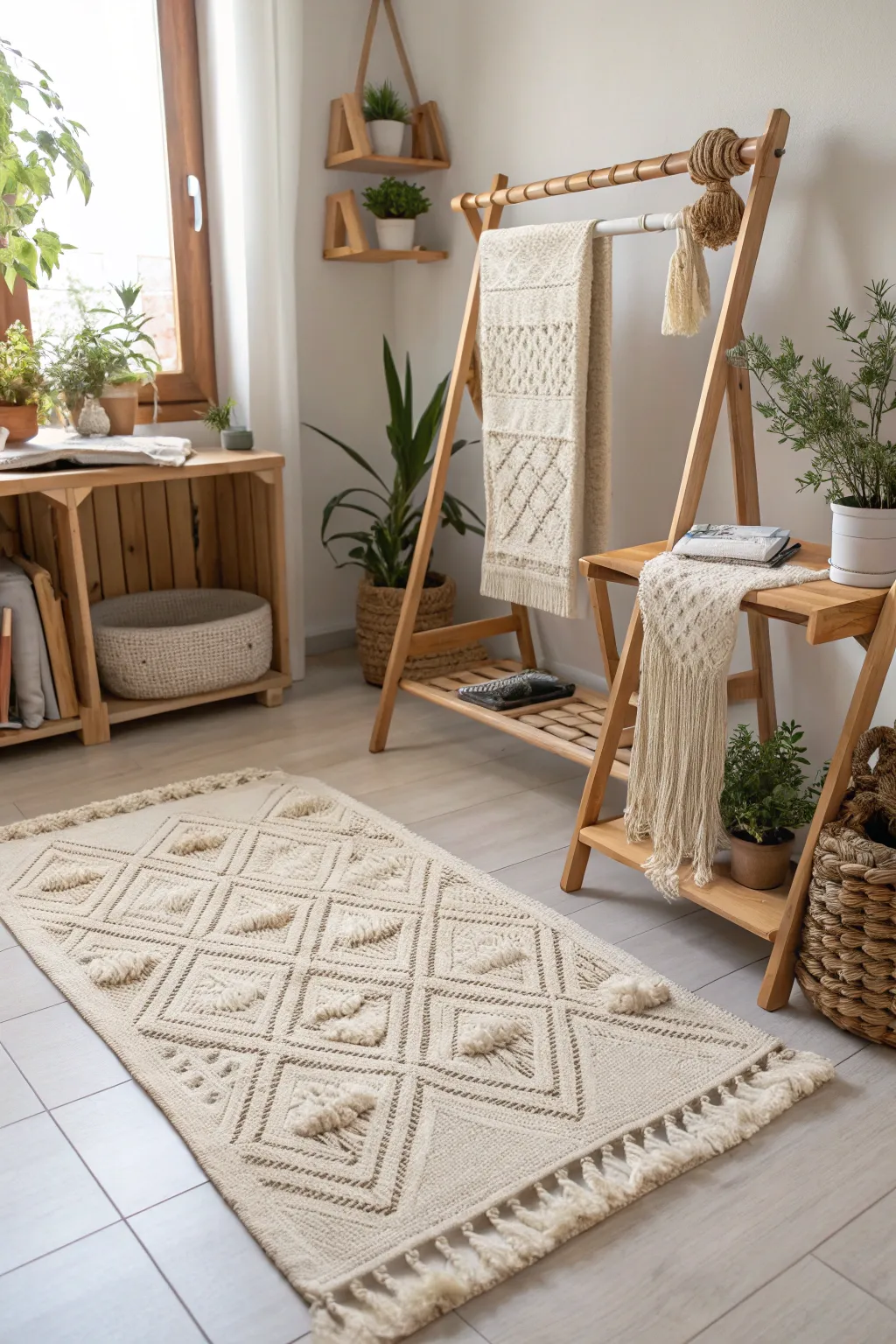 Warm up your creative space with a cozy, handcrafted rug—perfect for comfort and style.