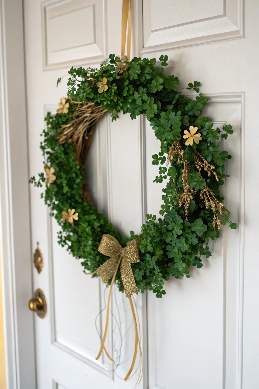 Welcome spring with a touch of Irish charm: a stunning St. Patrick’s Day wreath that blends minimalist elegance with bold colors.