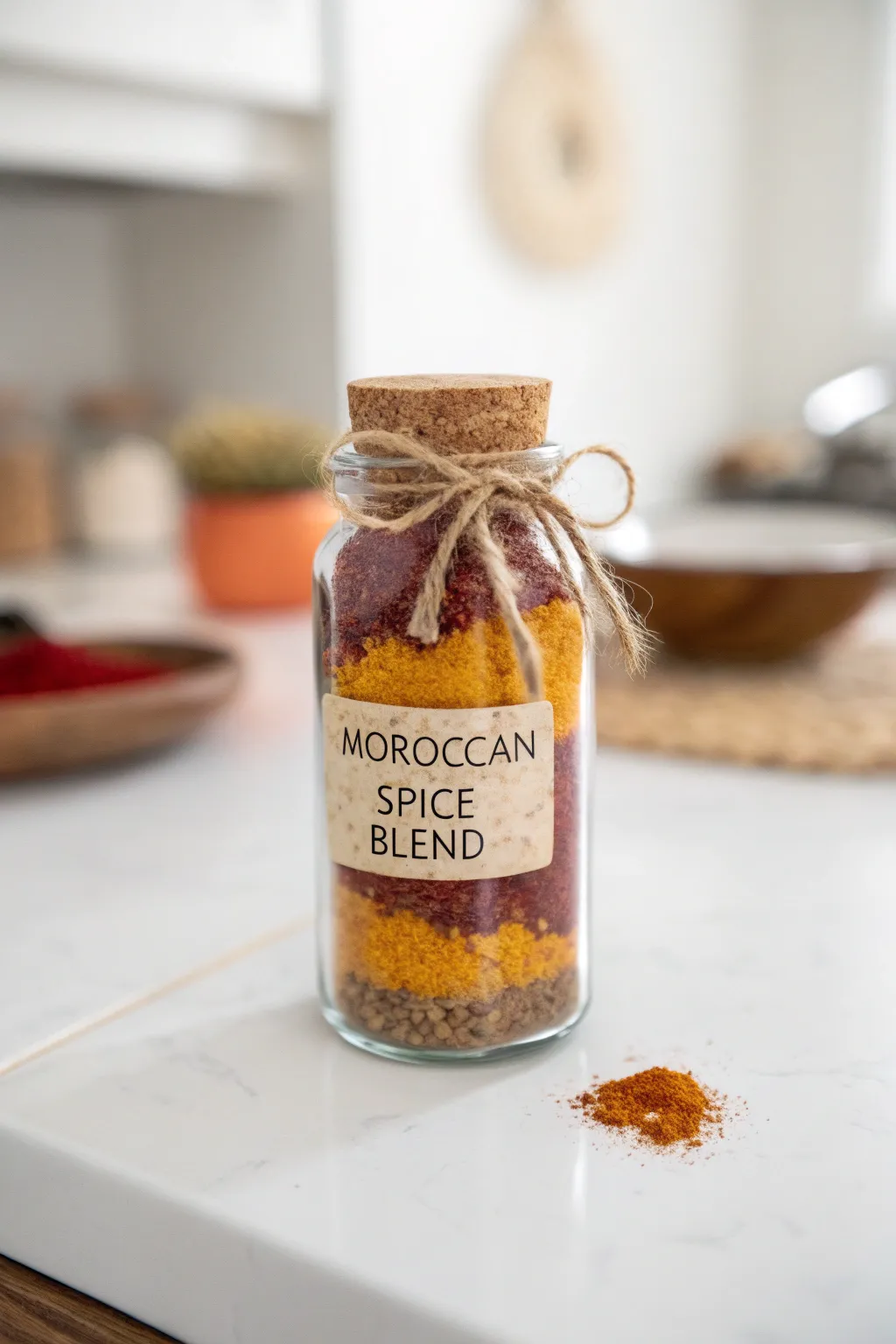 Gift the essence of Morocco with this exotic spice blend in a charming mason jar.