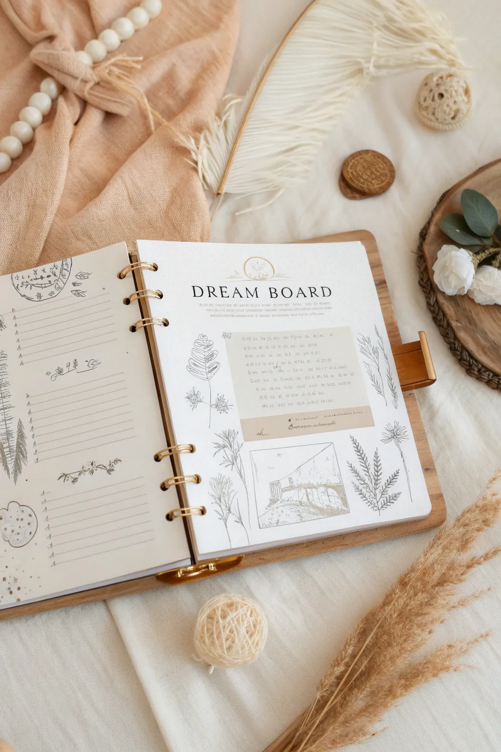 Visualize your shared dreams in style with this elegant dream board for couples.