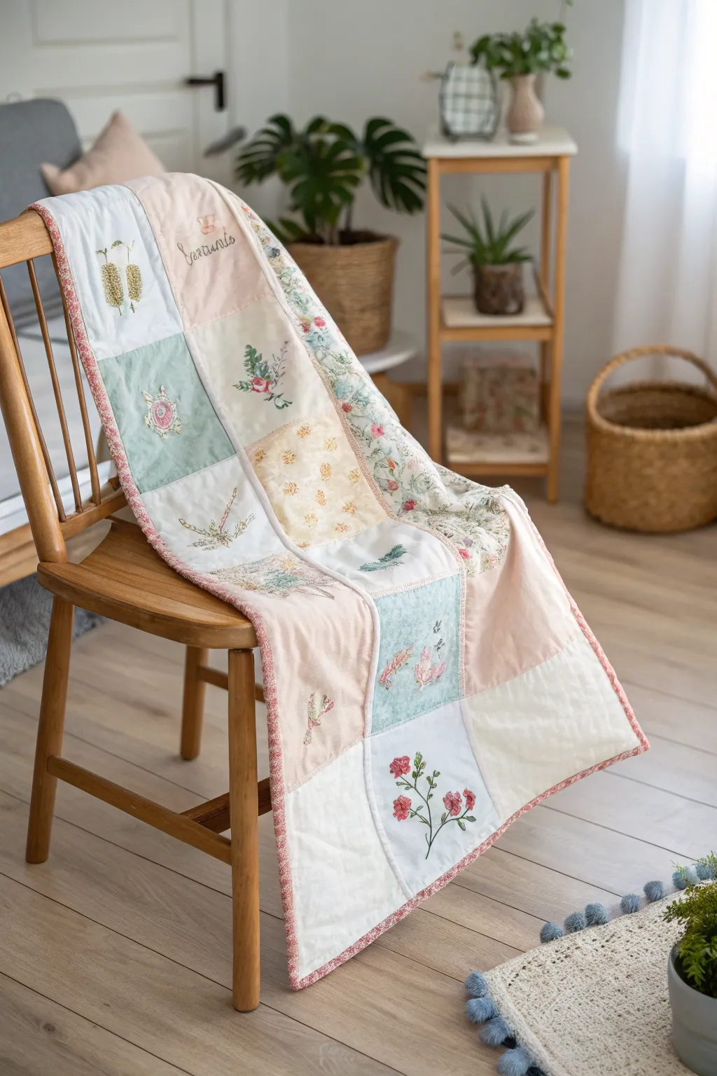 Wrap yourself in cherished memories - a quilt of life's milestones.