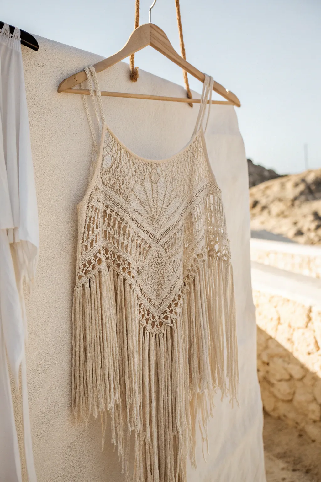 Embrace the playful elegance of fringes with this enchanting mermaid top.