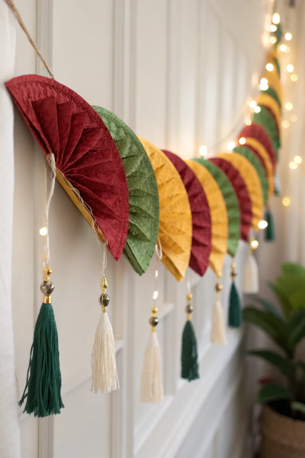 Elevate your decor with a playful paper taco garland, where vibrant colors meet minimalist charm.