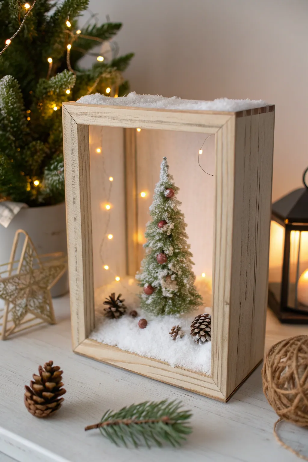 Capture the magic of the holidays with this charming miniature winter wonderland!
