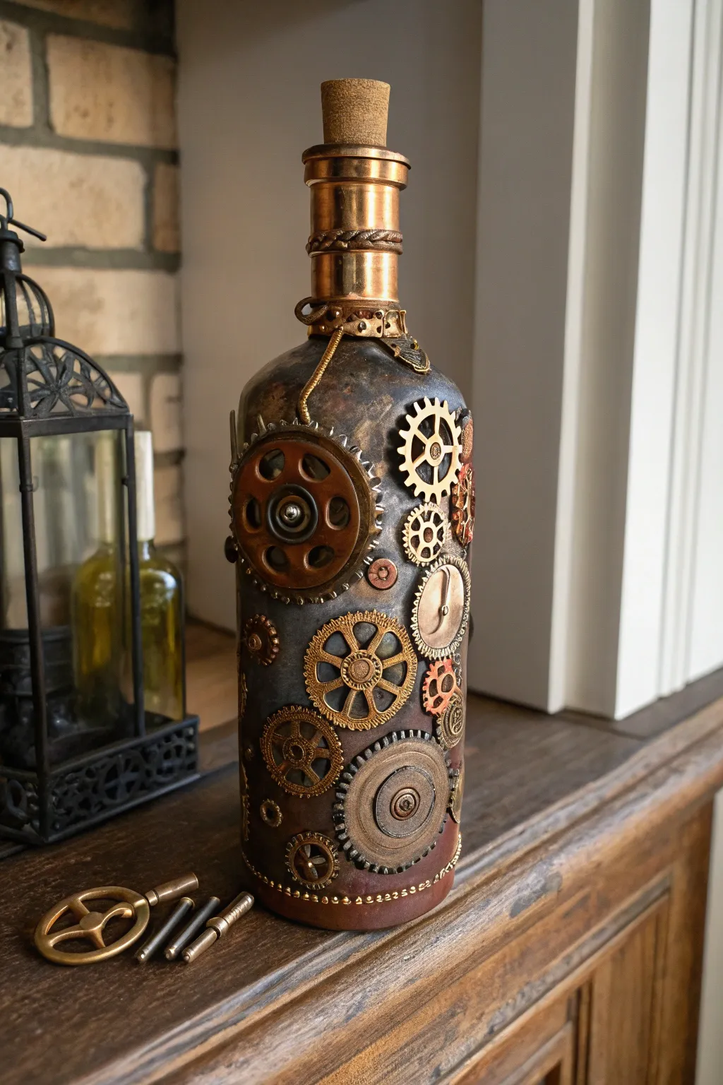 Elevate your decor with steampunk elegance: a masterpiece of craftsmanship.